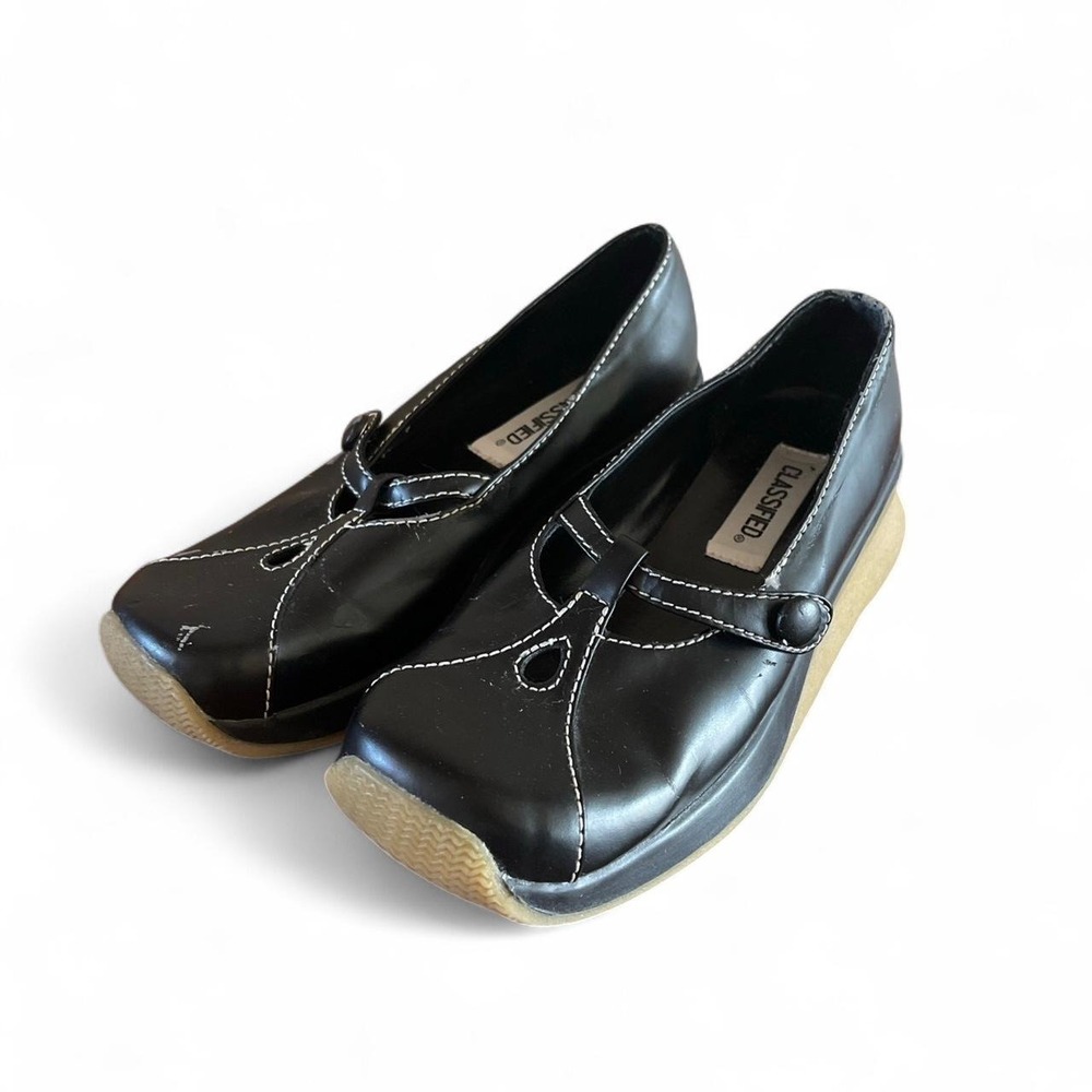 Y2K Classified Platform Mary Jane's Chunky Square Toe Womens 7